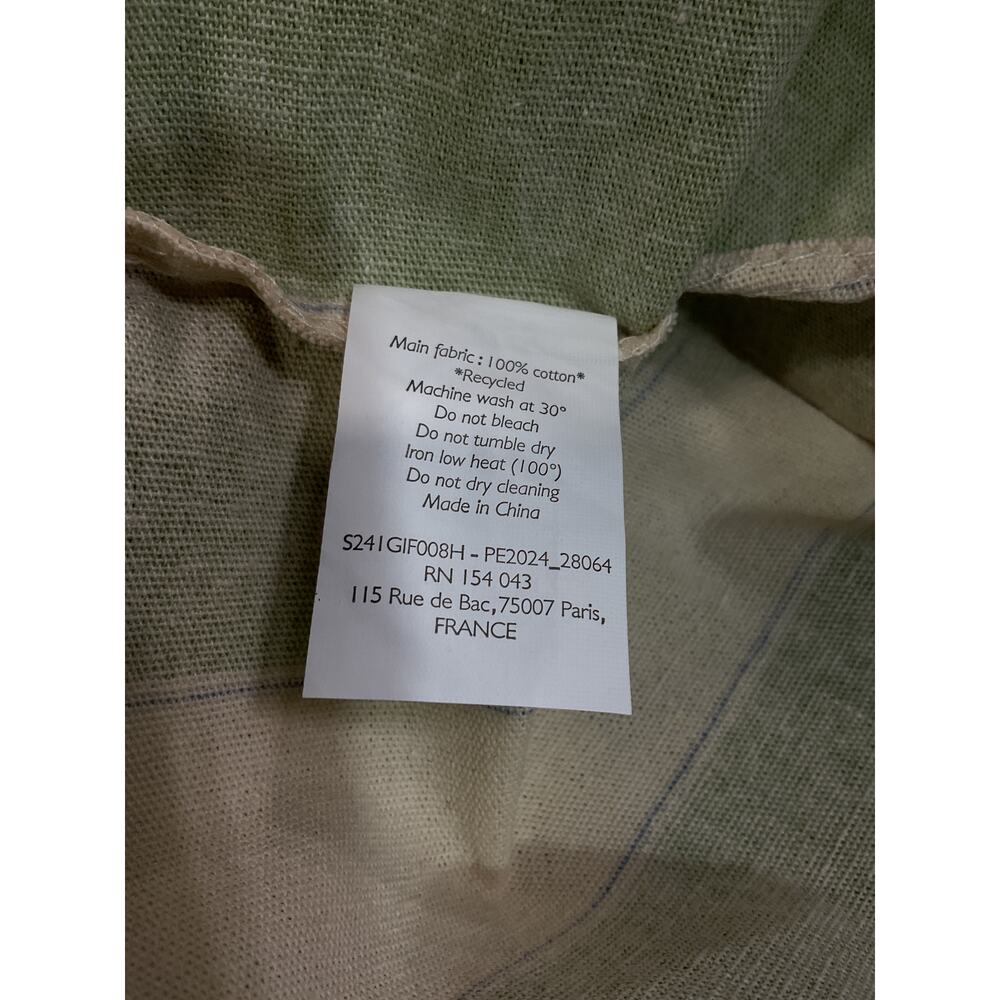 Sezane Striped Green Bonjour Tote Bag - Picture 3 of 3